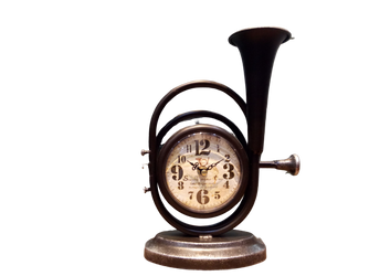 Clock Novelty French Horn 18STC413-2 - Fervor + Hue