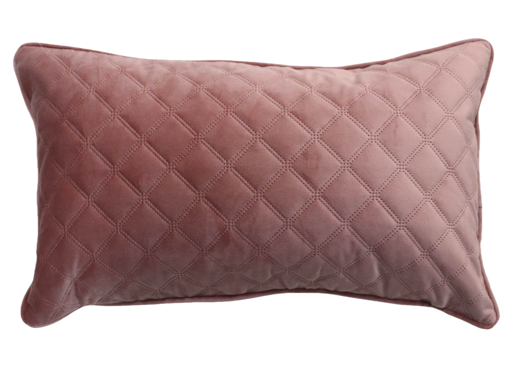 Cushion F+H Quilted Velvet Rose Quartz 30x50cm