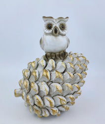 Snowy Xmas Owl-Pine Cone - Fervor + Hue