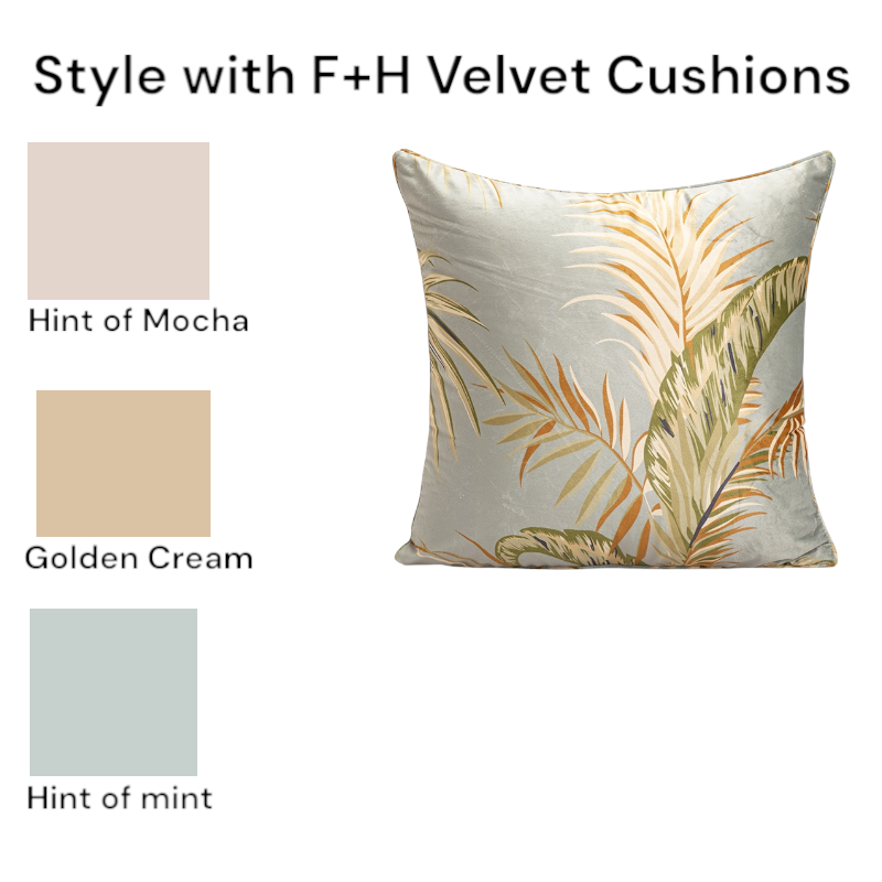 Cushion Chenille Print Summer Garden Breeze