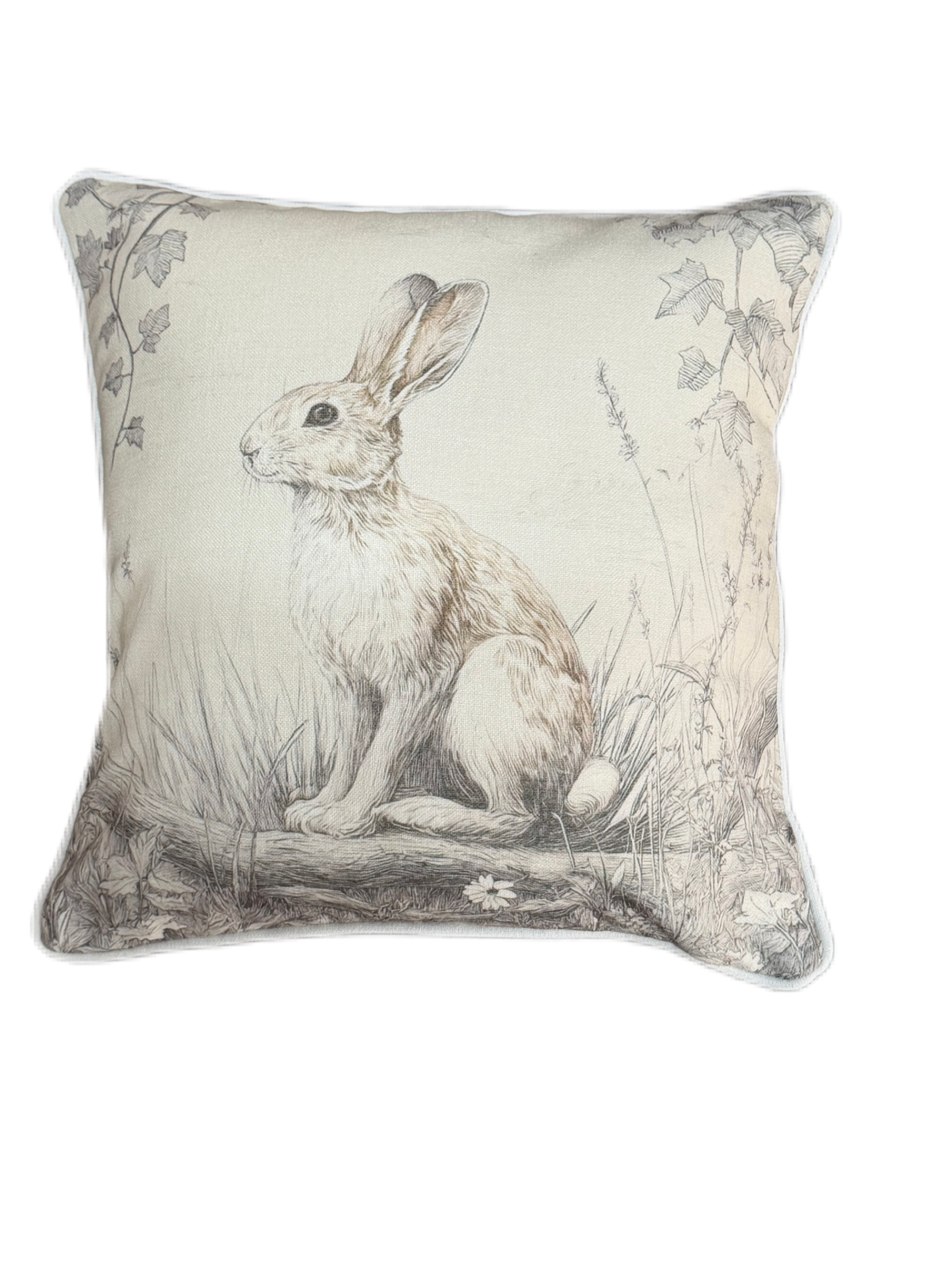 Cushion Linen Weave Sketch Rabbit