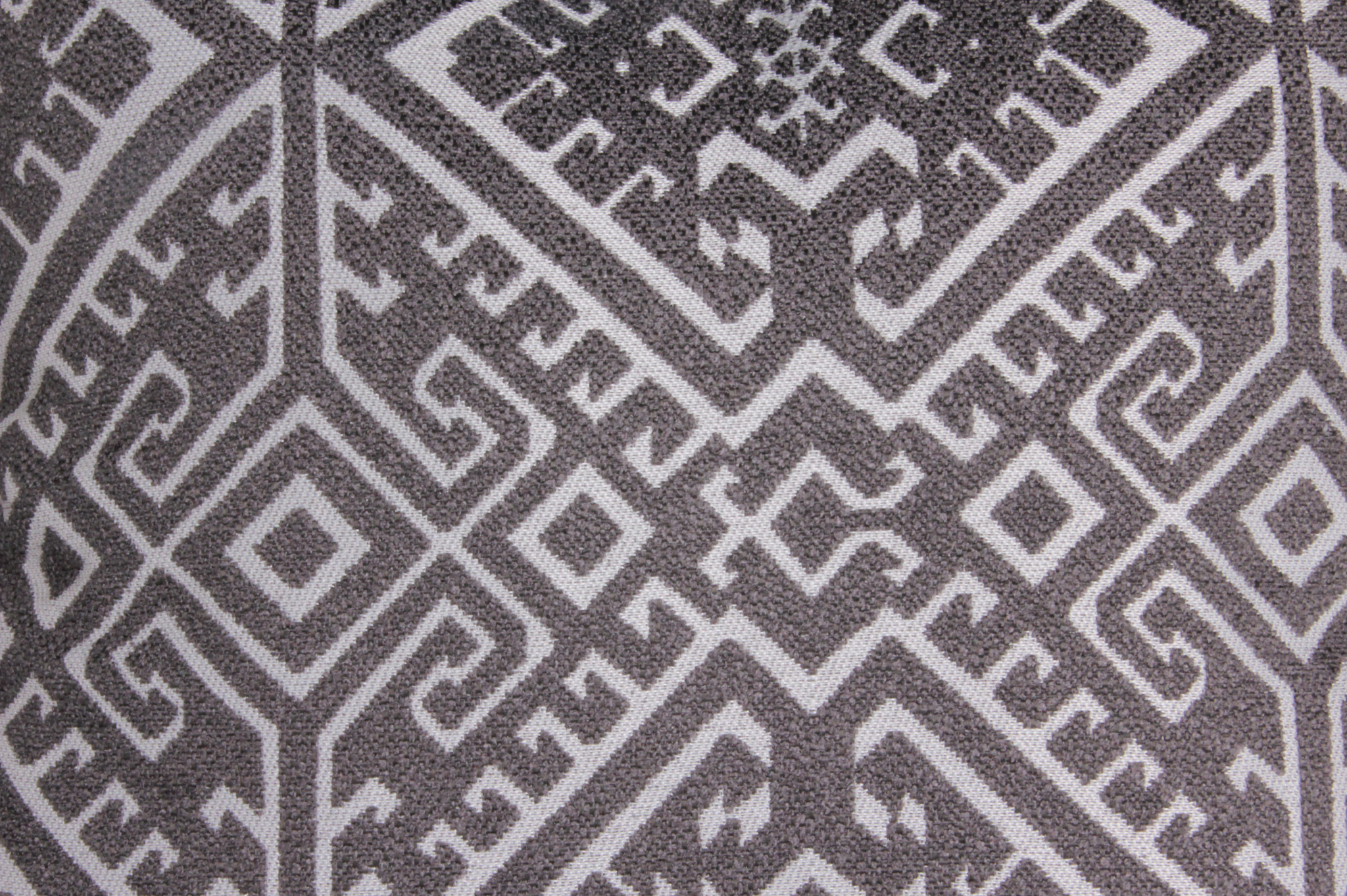 Cushion Caspian Ikat Print Grey - Fervor + Hue