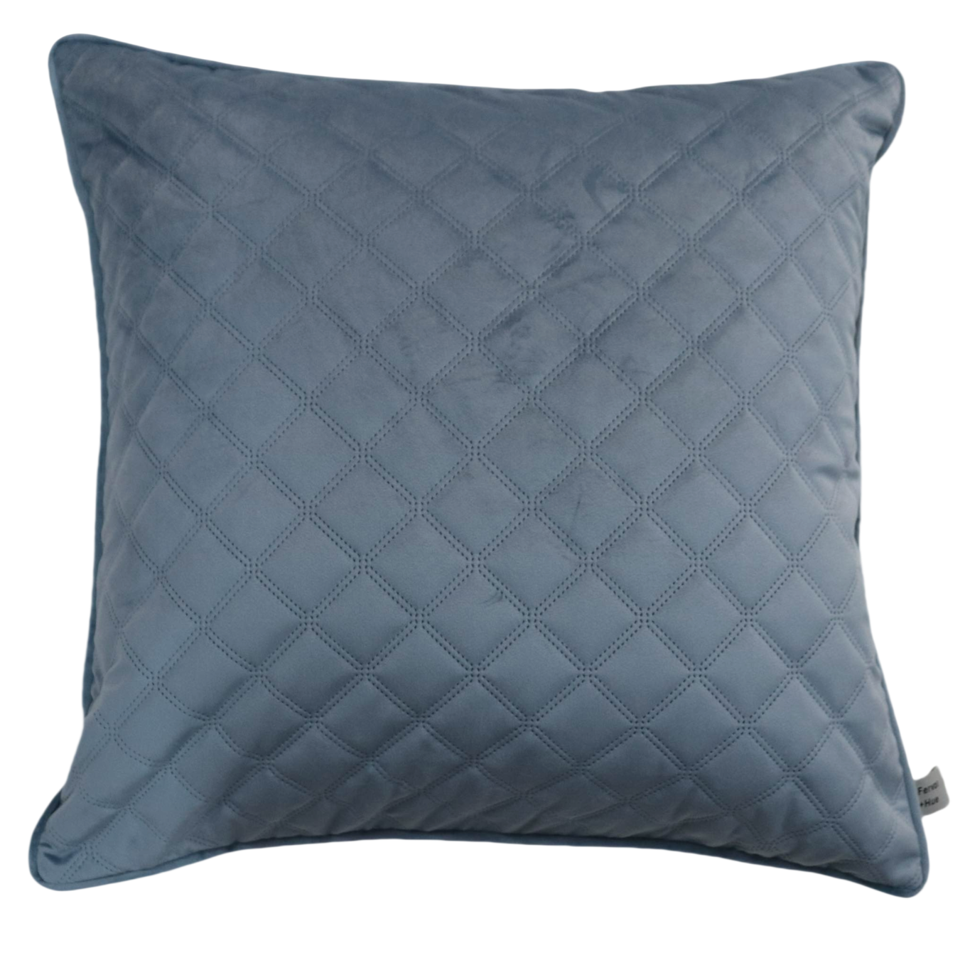 Cushion F+H Quilted Velvet Gentle Blue 50x50cm