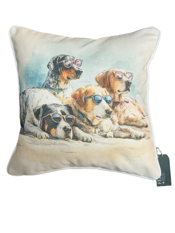 Cushion Linen Weave Beach Boys