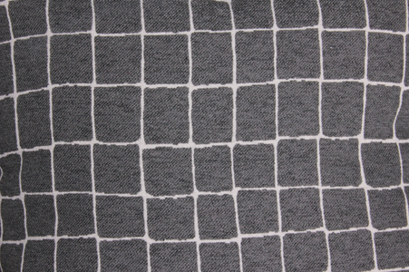 Cushion Caspian Checkers Grey - Fervor + Hue