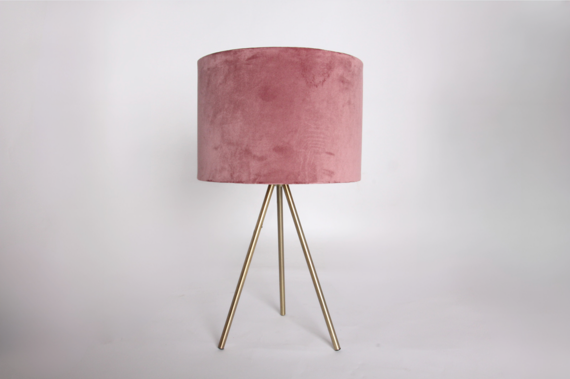VELVET FABRIC & METAL TABLE LAMP 58430 Pink - Fervor + Hue