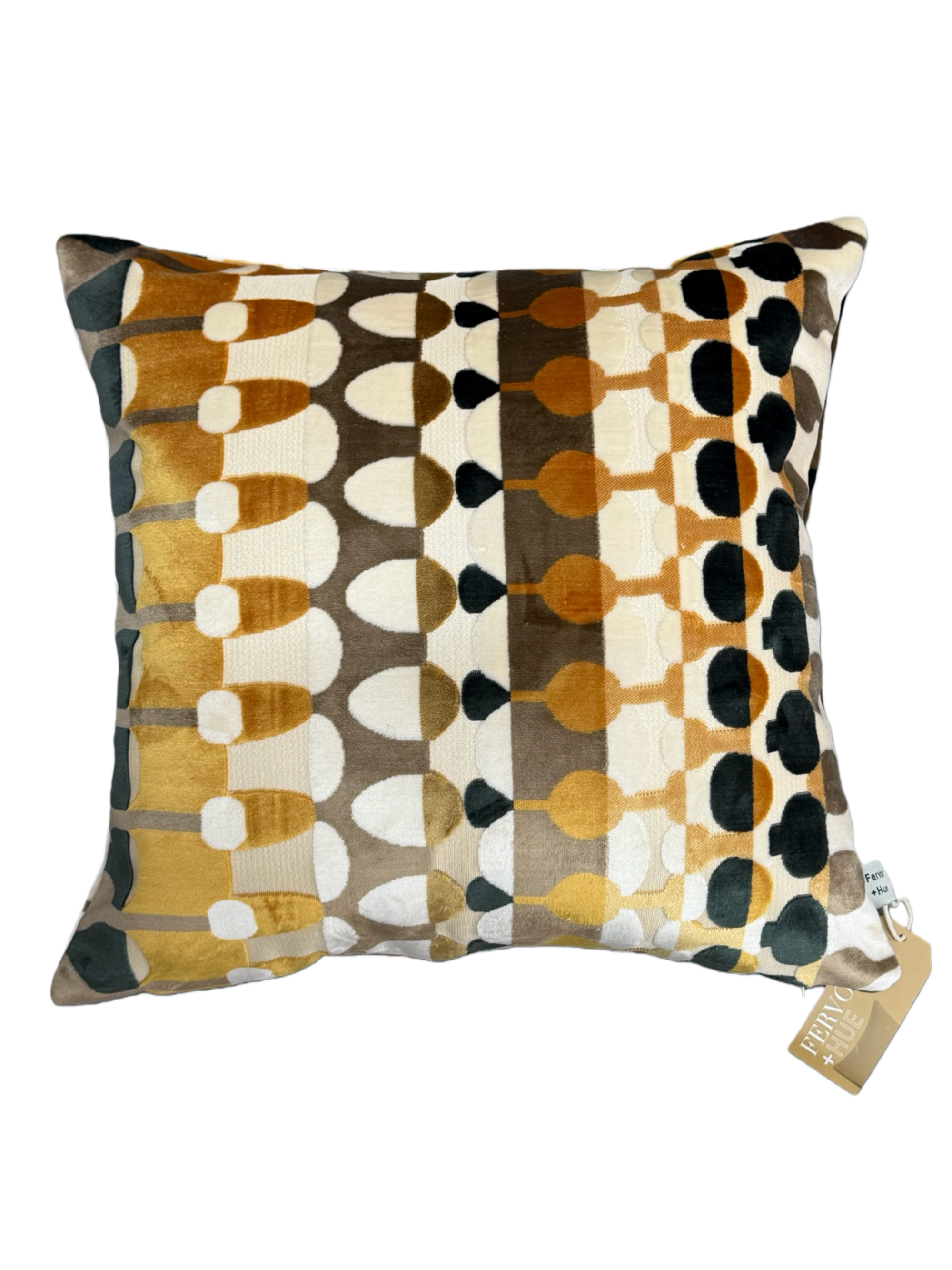 Cushion F+H Studio Geo Ninepins Ochre