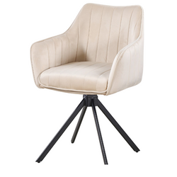 Alex Arm Chair Velvet Beige - Fervor + Hue