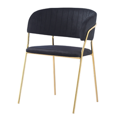 Ada Chair Velvet Black - Fervor + Hue