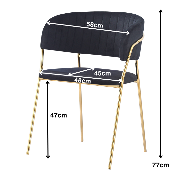 Ada Cga3d R Ada Chair Velvet Black | Fervor + Hue