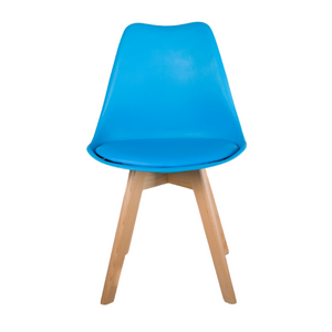 Eames Style Dining Chairs Aqua Blue with padded seat - Back in stock early April Pre order now - Fervor + Hue