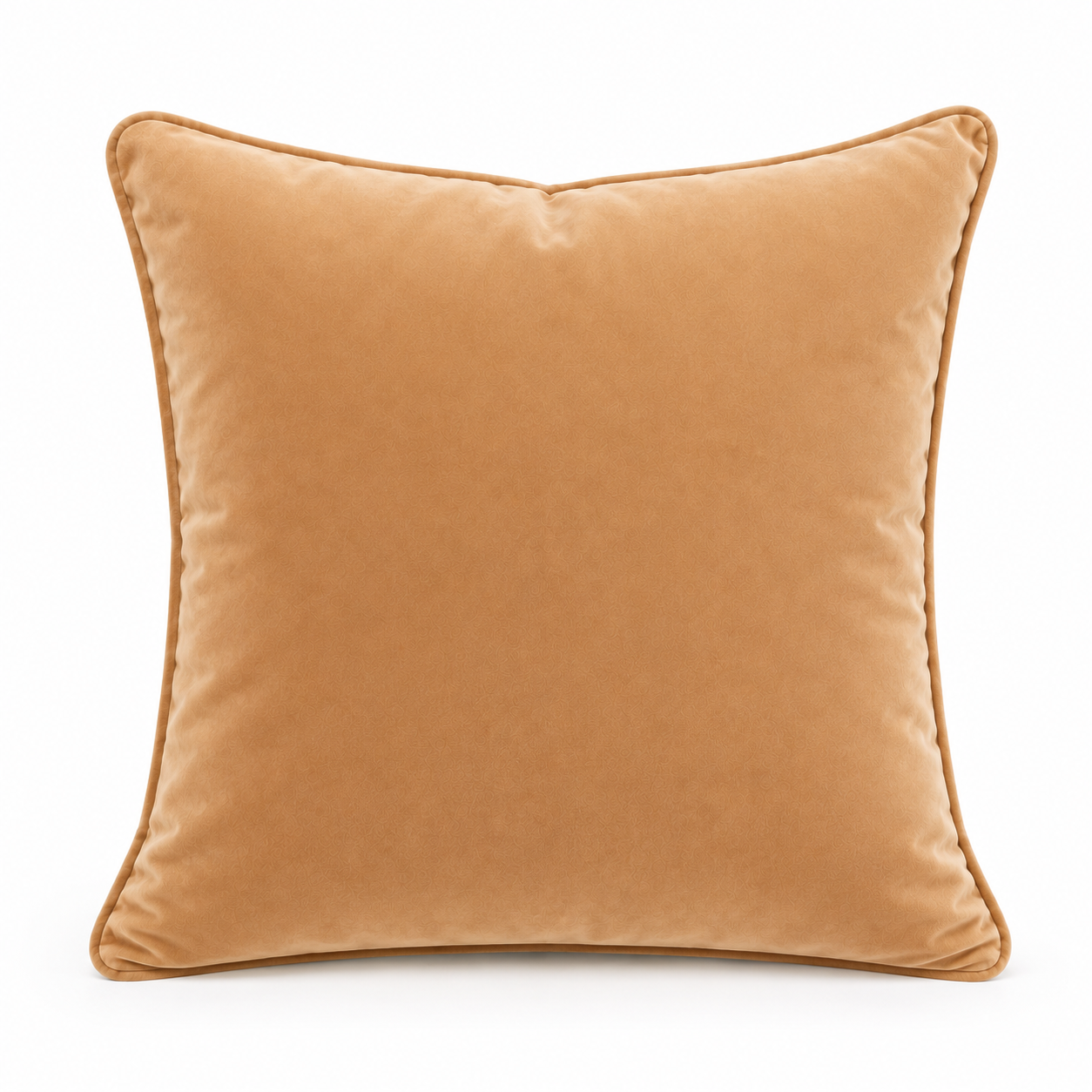 Cushion F+H Velvet Plain Caramel 45x45cm