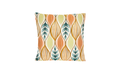 Cushion Tapestry Leaf Teal Multi - Fervor + Hue