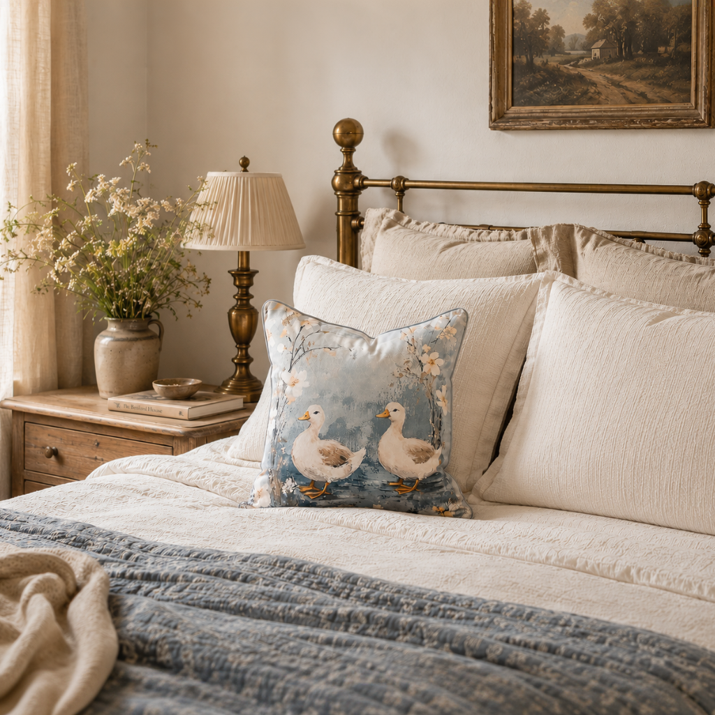 Cushion F+H Velvet Vintage Duck Pair