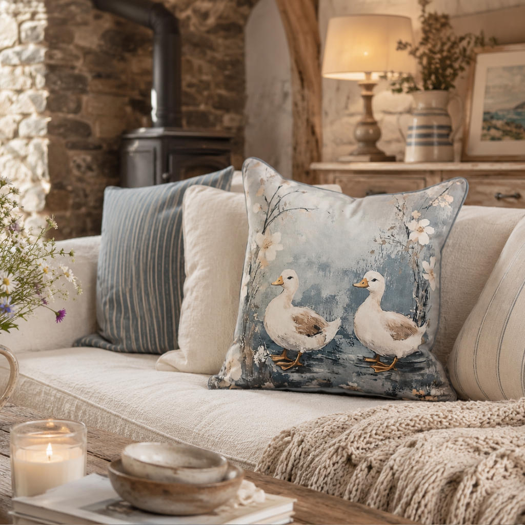 Cushion F+H Velvet Vintage Duck Pair