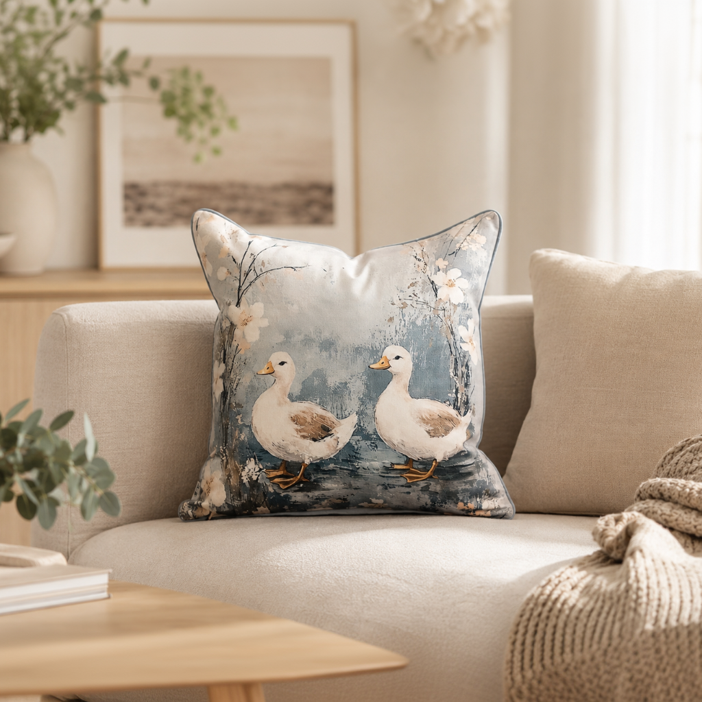 Cushion F+H Velvet Vintage Duck Pair
