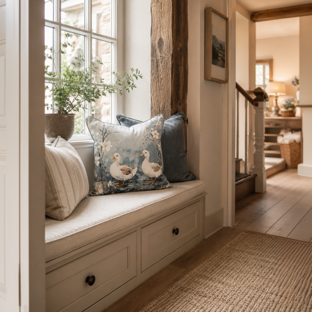 Cushion F+H Velvet Vintage Duck Pair