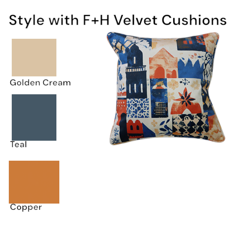 Cushion F+H Velvet Exotic Mosaic