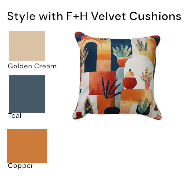 Cushion F+H Velvet Exotic Windows