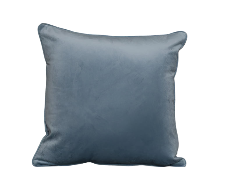 Cushion F+H Velvet Plain Gentle Blue 45x45cm