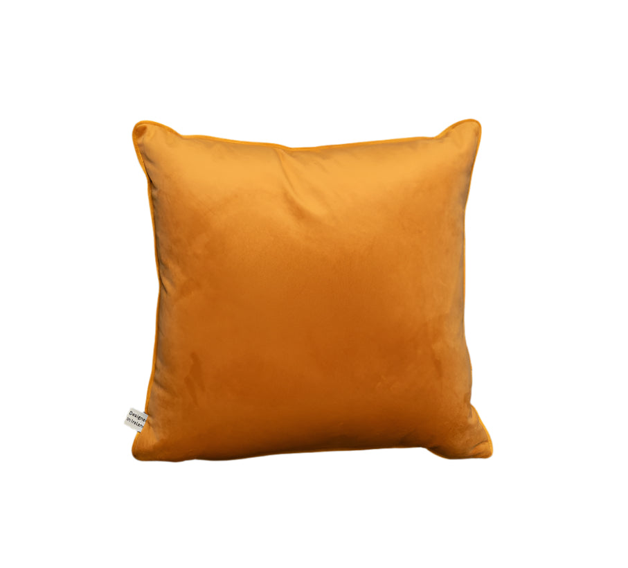 Cushion F+H Velvet Plain Butterscotch