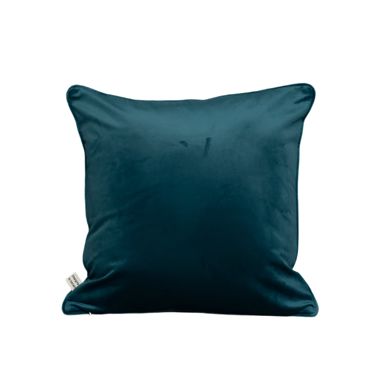 Cushion F+H Velvet Plain Deep Teal