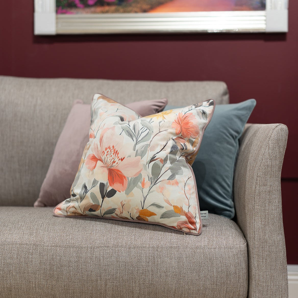 Cushion F+H Velvet Floral Delight