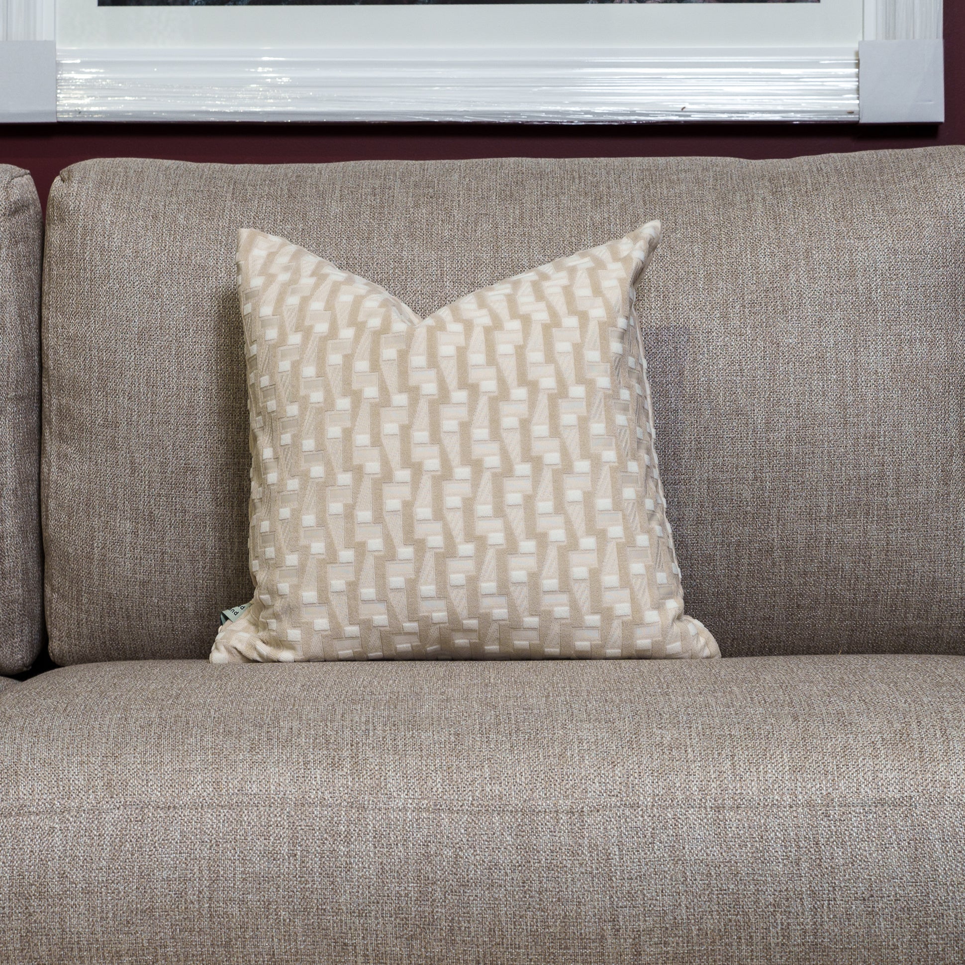 Cushion F+H Studio Weave Taupe