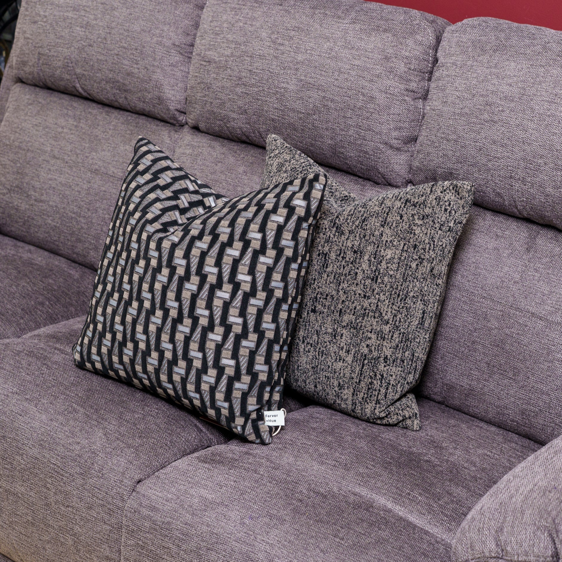 Cushion F+H Studio  Weave Black