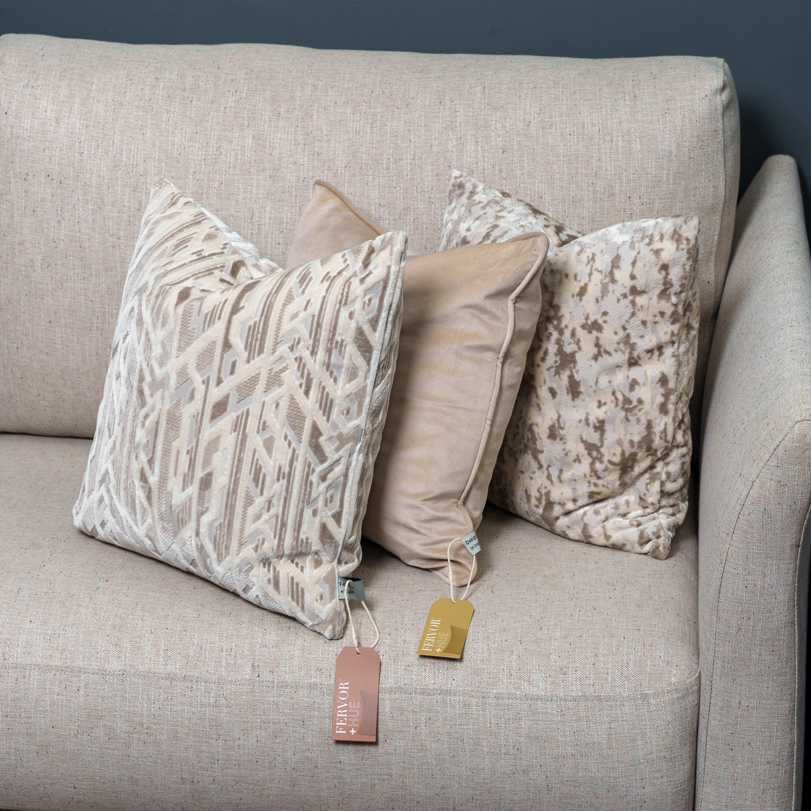 Cushion F+H Studio Lyron Taupe