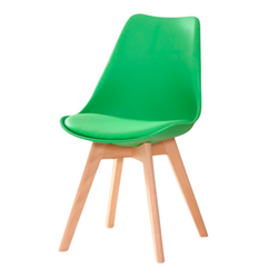Eames Style Dining Chairs Green with padded seat - Back in stock early April Pre order now - Fervor + Hue