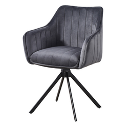 Alex Arm Chair Velvet Grey - Fervor + Hue
