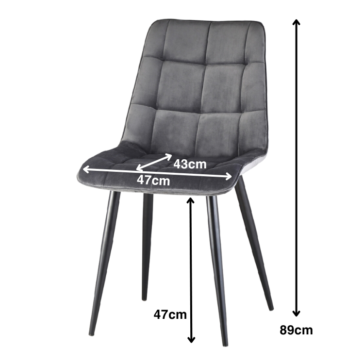 Coral Chair Velvet Grey - Fervor + Hue