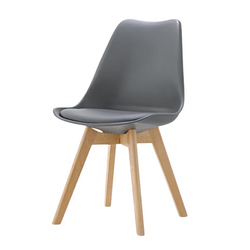 Eames Style Dining Chairs Grey with padded seat - Back in stock early April Pre order now - Fervor + Hue