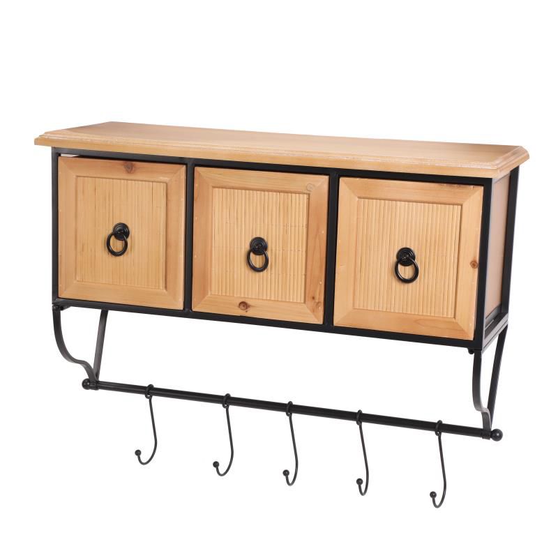 Shelf Unit 3 Drawers & Hooks Fervor + Hue