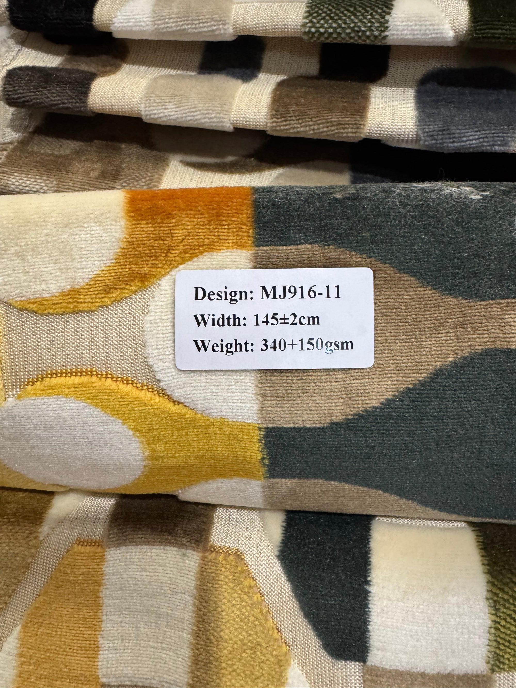 Cushion F+H Studio Geo Ninepins Ochre