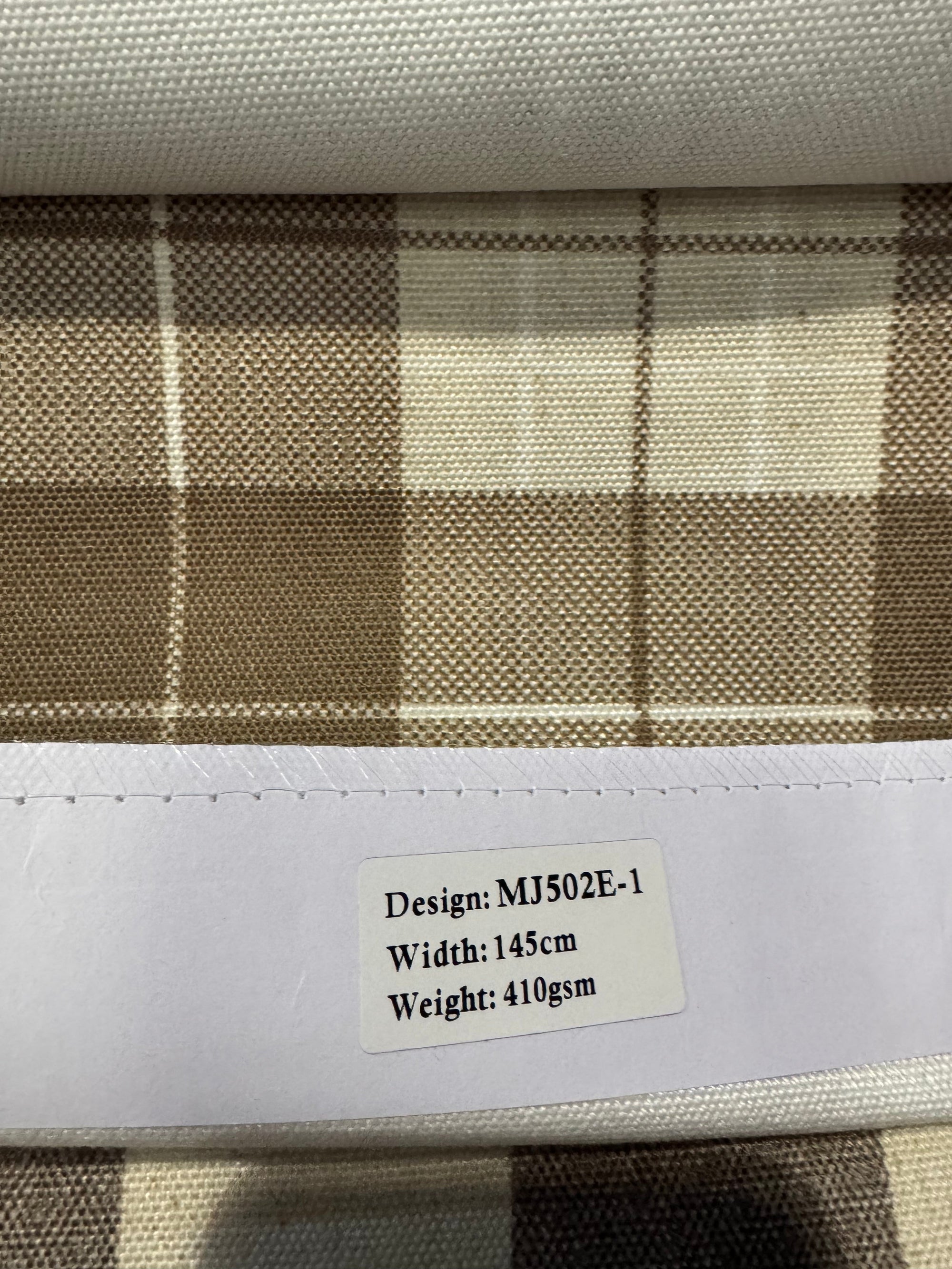 Cushion Linen Weave Check Beige
