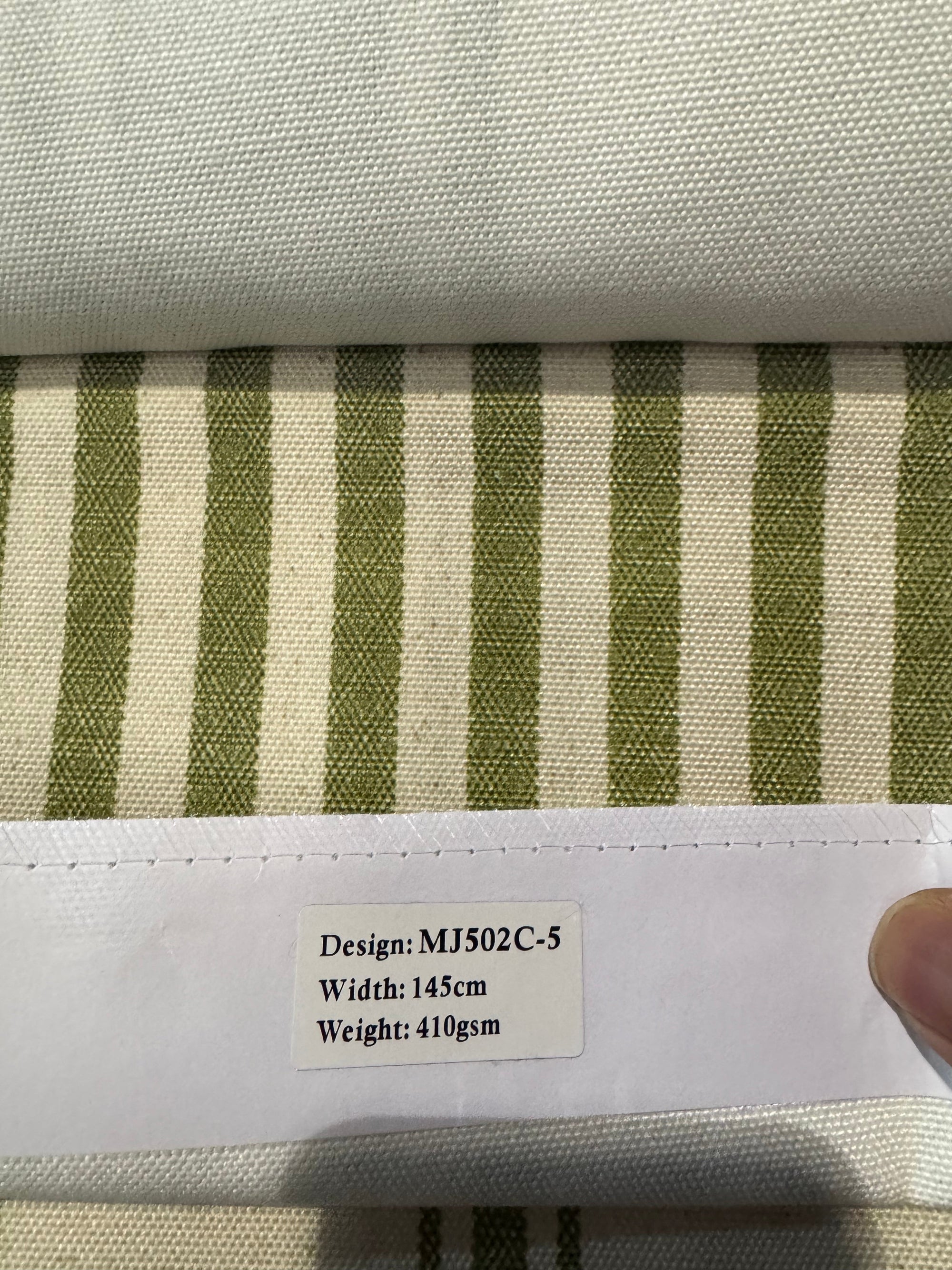 Cushion Linen Weave Stripe Green