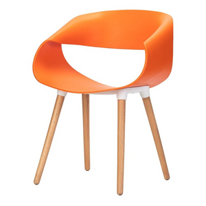Celine Curl Ribbon Chair Orange - Fervor + Hue
