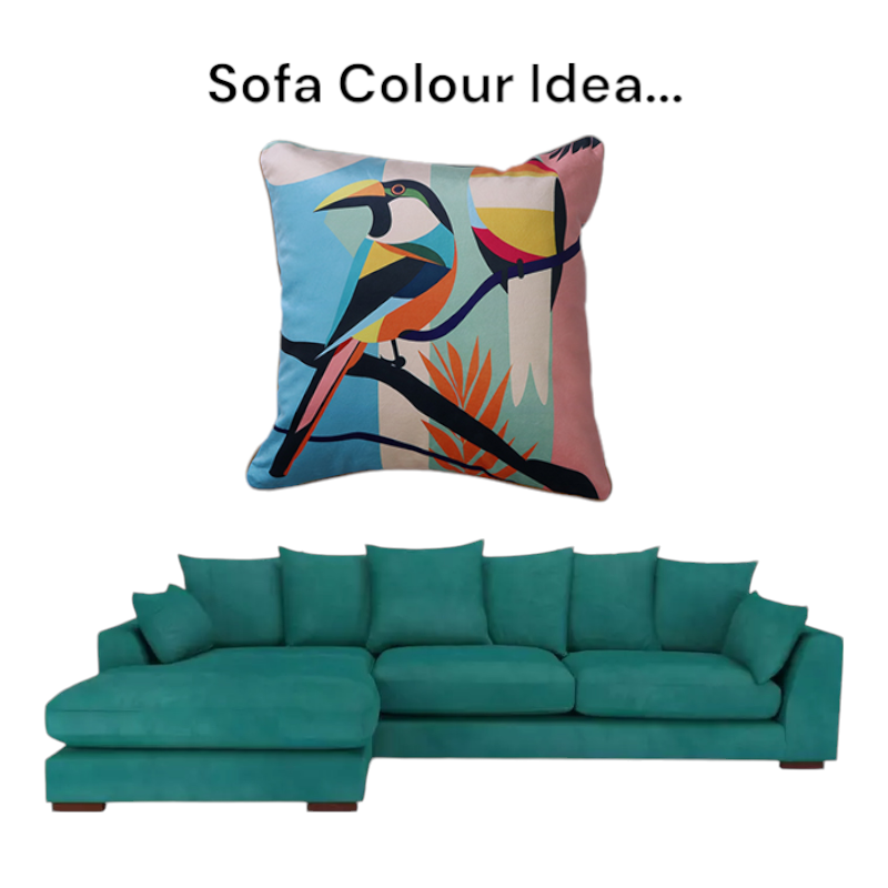 Cushion F+H Velvet Polly Parrot Pair