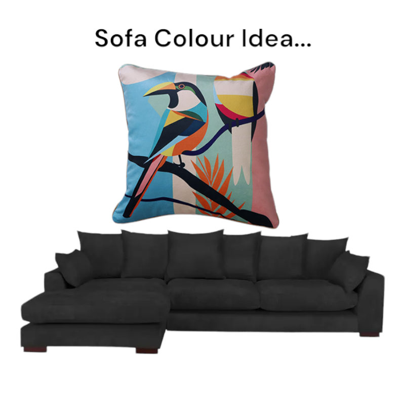 Cushion F+H Velvet Polly Parrot Pair