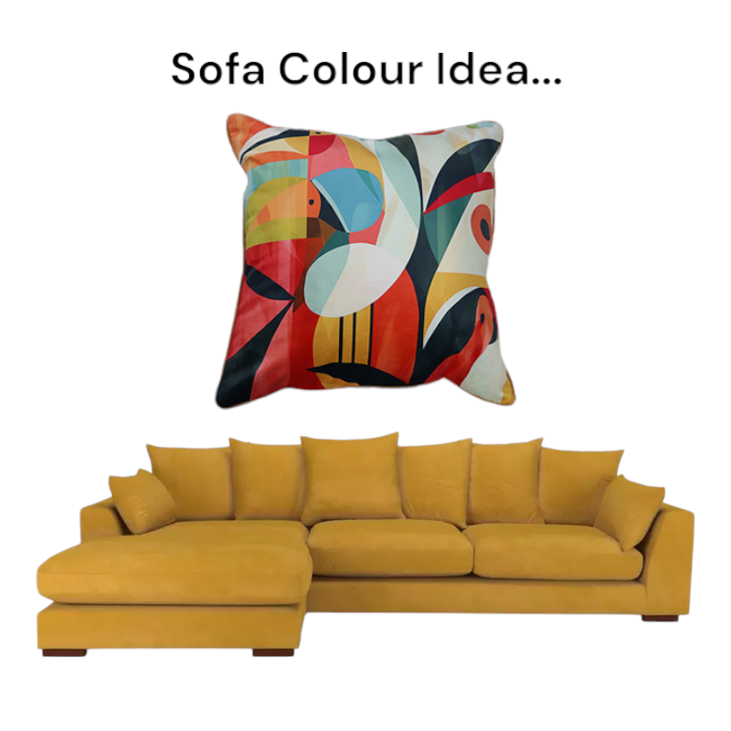 Cushion F+H Velvet Polly Parrot Trio Available Early Oct