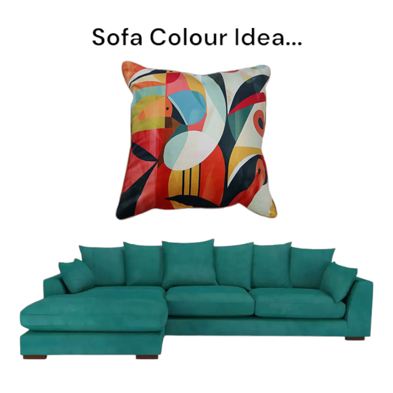 Cushion F+H Velvet Polly Parrot Trio Available Early Oct