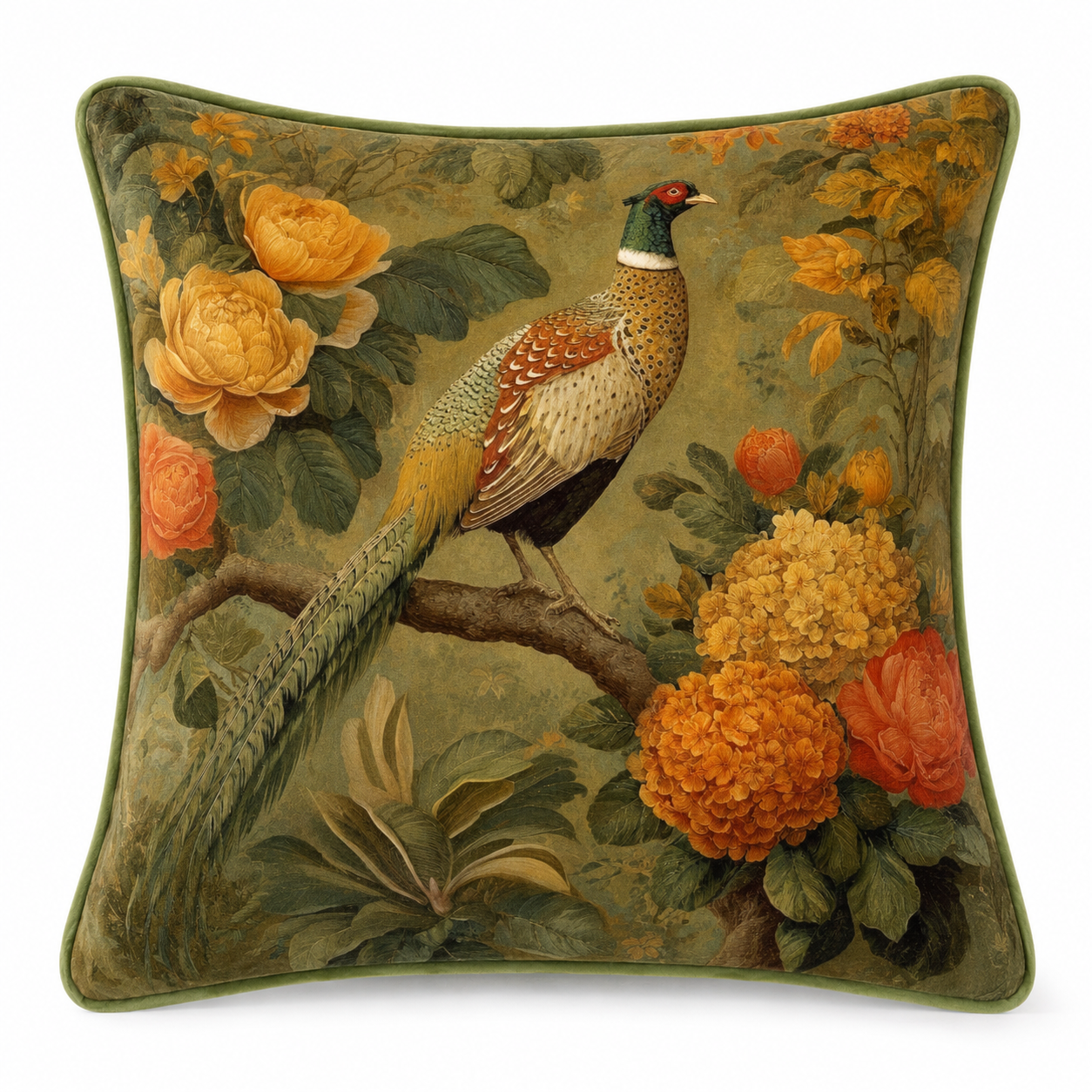 Cushion F+H Velvet Autumn Glow Feathers Available Early Oct