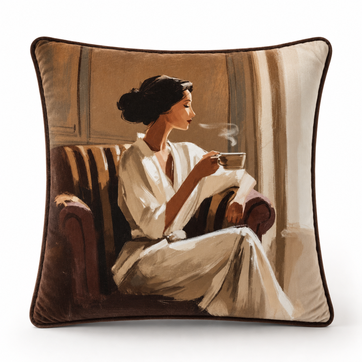 Cushion F+H Velvet  Morning Coffee Bliss Available Early Oct