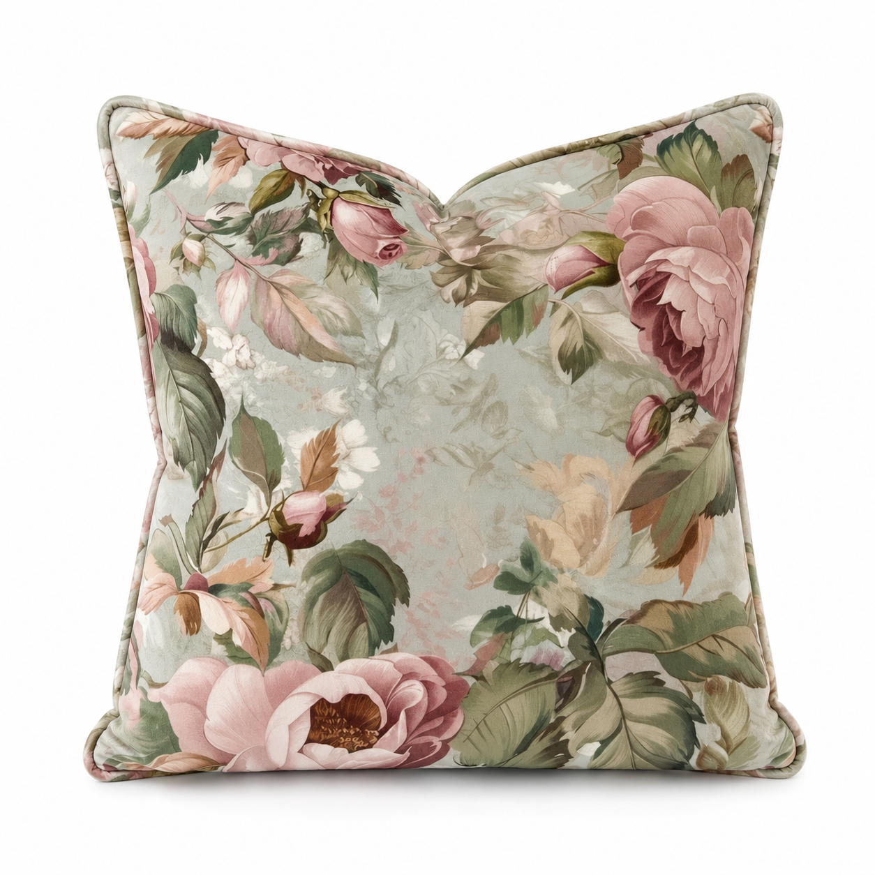 Cushion F+H Velvet Cottage Rose Trail