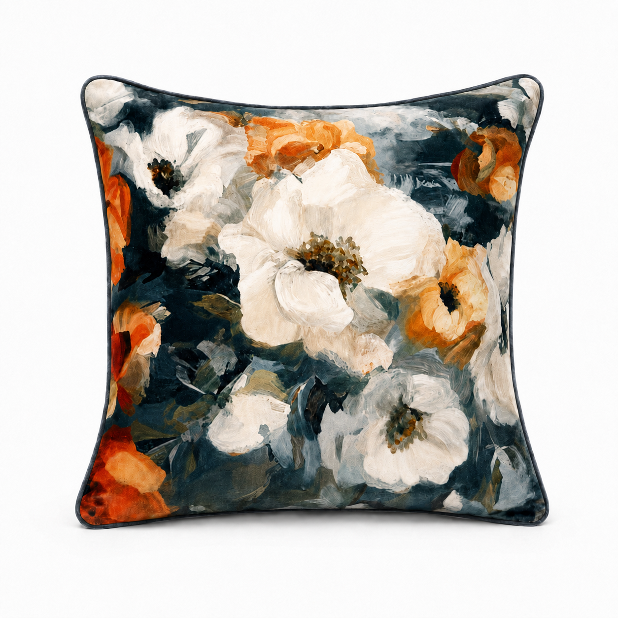 Cushion F+H Velvet Floral Garland Available Early Oct
