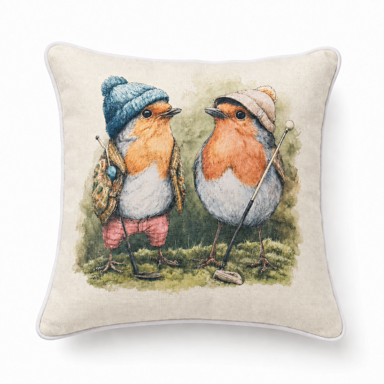 Cushion Linen Weave Golf Buddies