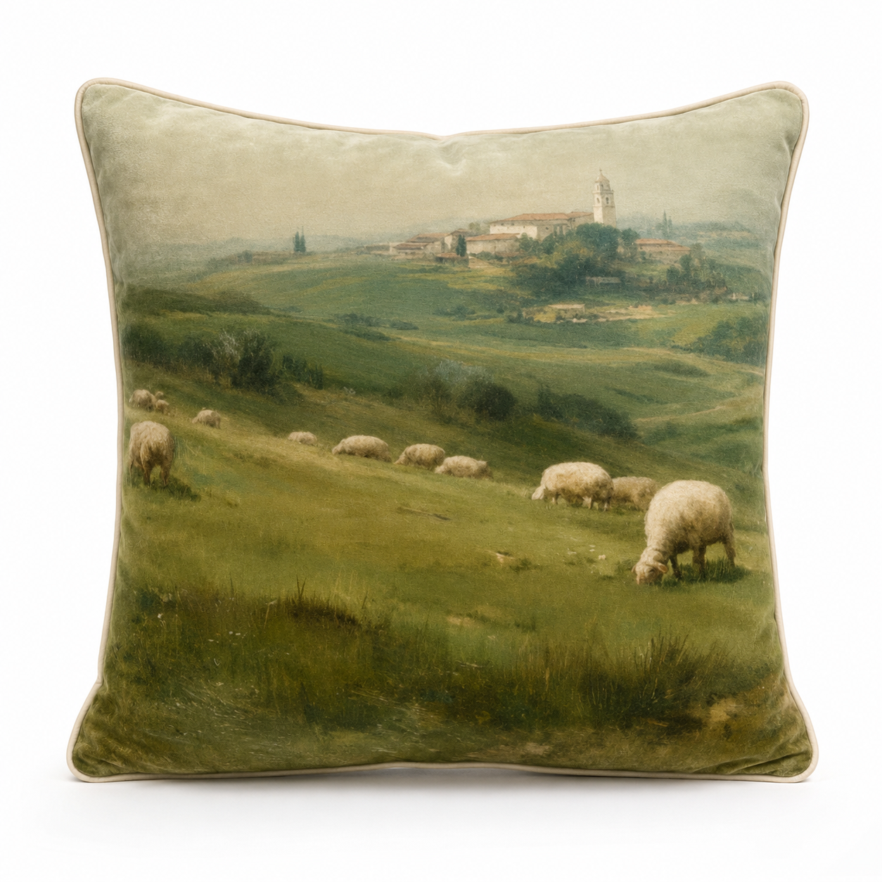 Cushion F+H Velvet Meadow Sheep Grazing Available Early Oct