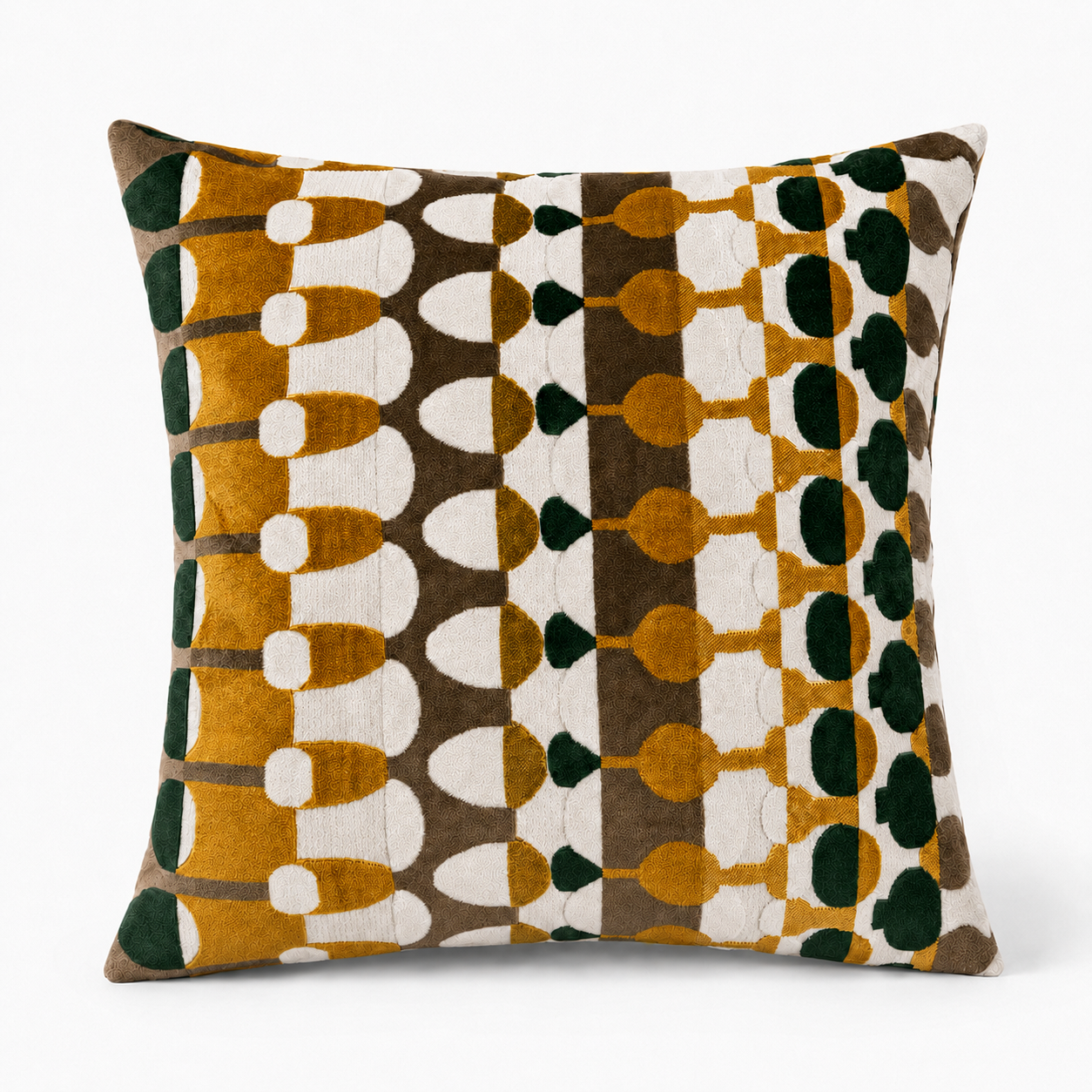 Cushion F+H Studio Geo Ninepins Ochre